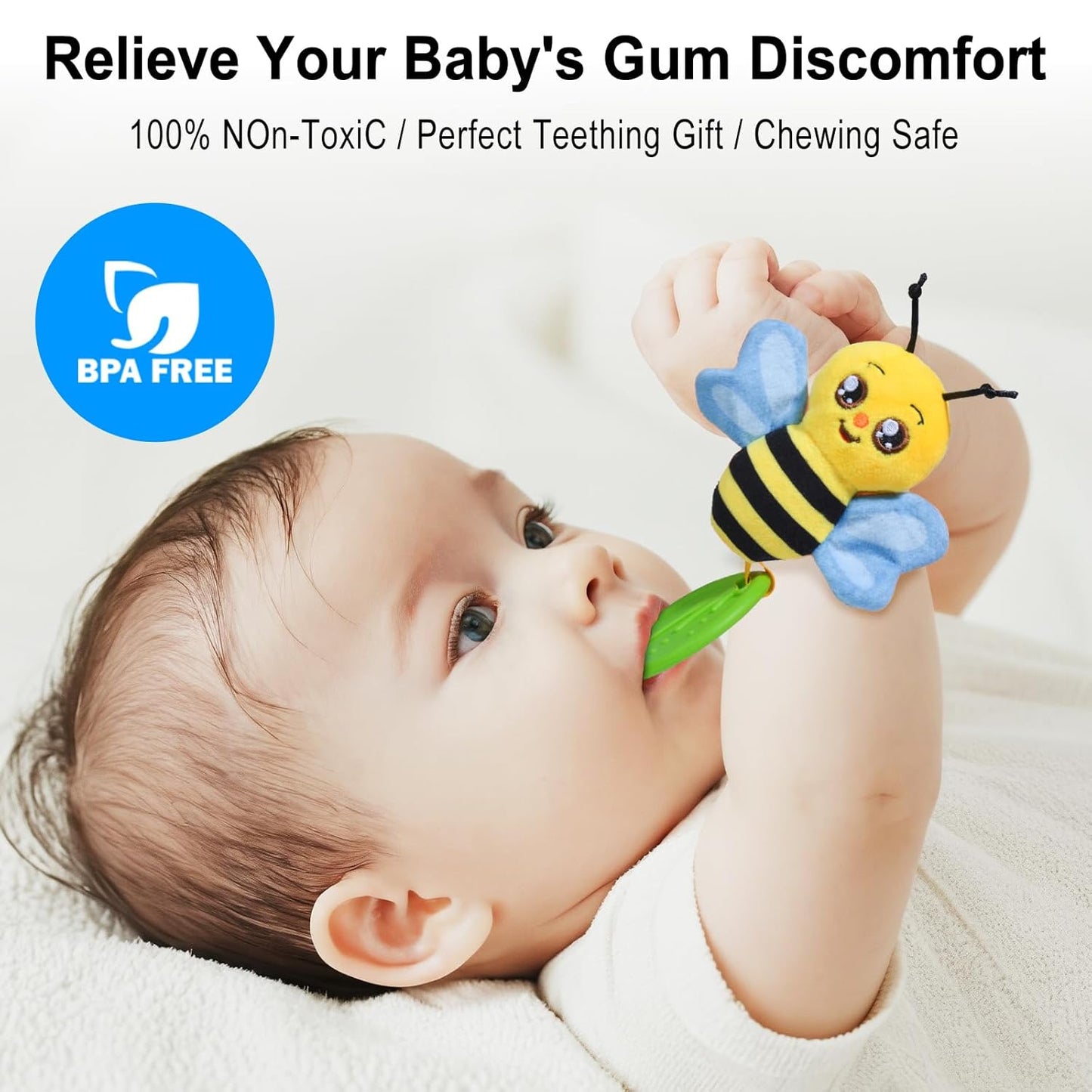 Baby Toys 0-6 Months,Baby Rattles Toy 0-12 Months, Baby Wrist Rattle Socks & Foot Finder - Newborn Toys Hand & Feet Toy for 0-12 Months,Teething Toy for Infants, Shower Gifts for Newborn Boys Girls