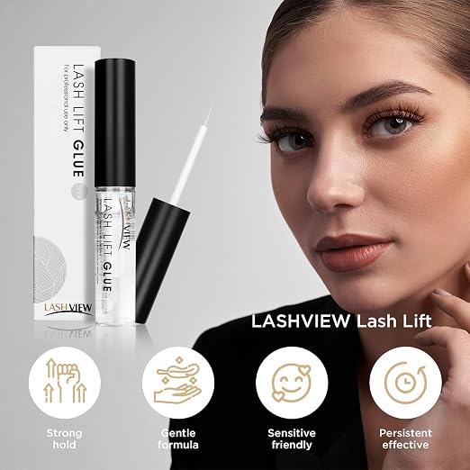LASHVIEW Lash Lift Glue 2pcs, Eyelash Perm Adhesive, No Irritation and Odorless