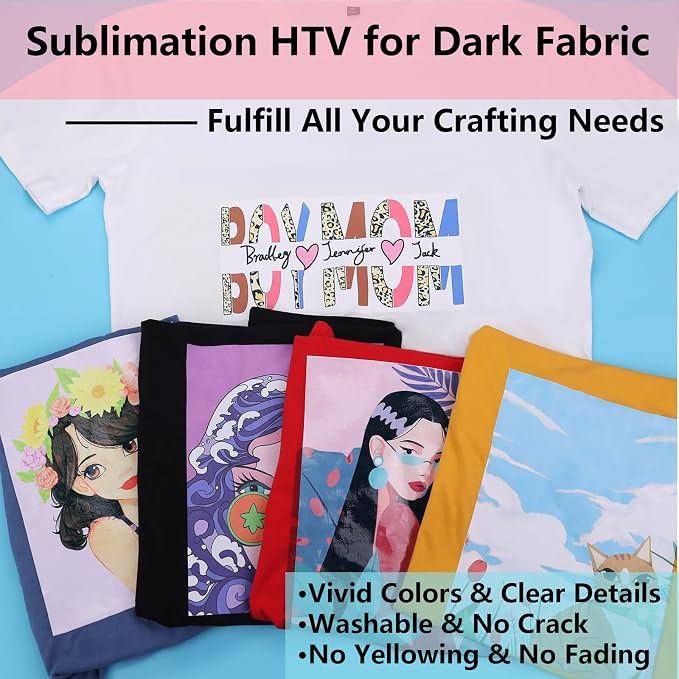 HTVRONT Sublimation HTV for Dark/Light Fabric