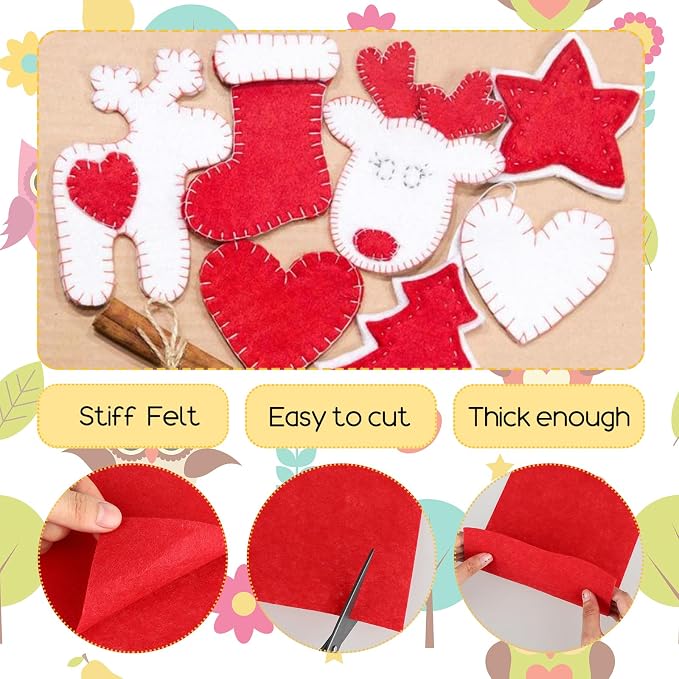 10Pcs Felt Sheets Fabric, 1mm | Polyester,