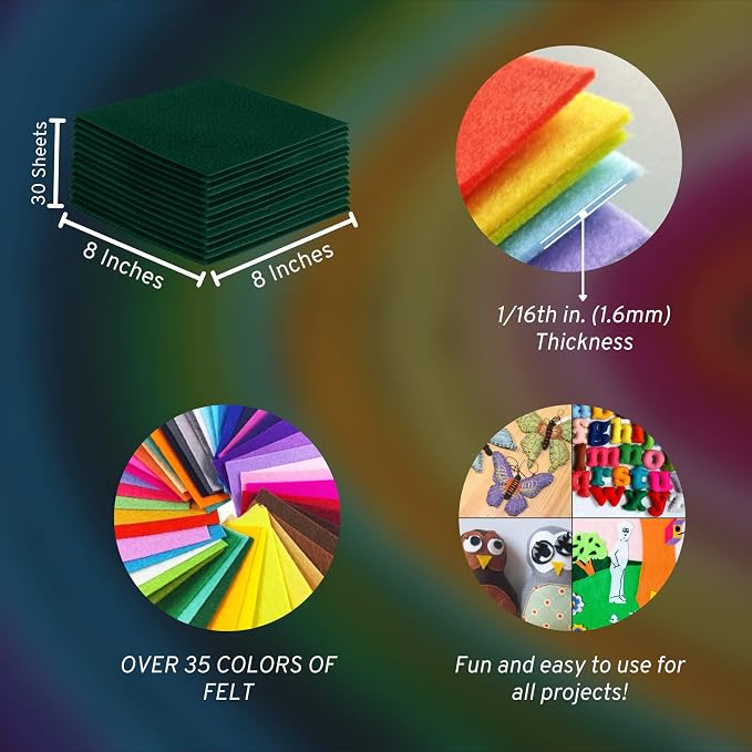 FabricLA Acrylic Felt Sheets for Crafts