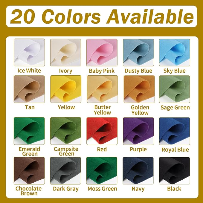 Yellow Felt Fabric Sheet 72" X 36", 1.4mm Thick Large Soft Durable Flexible