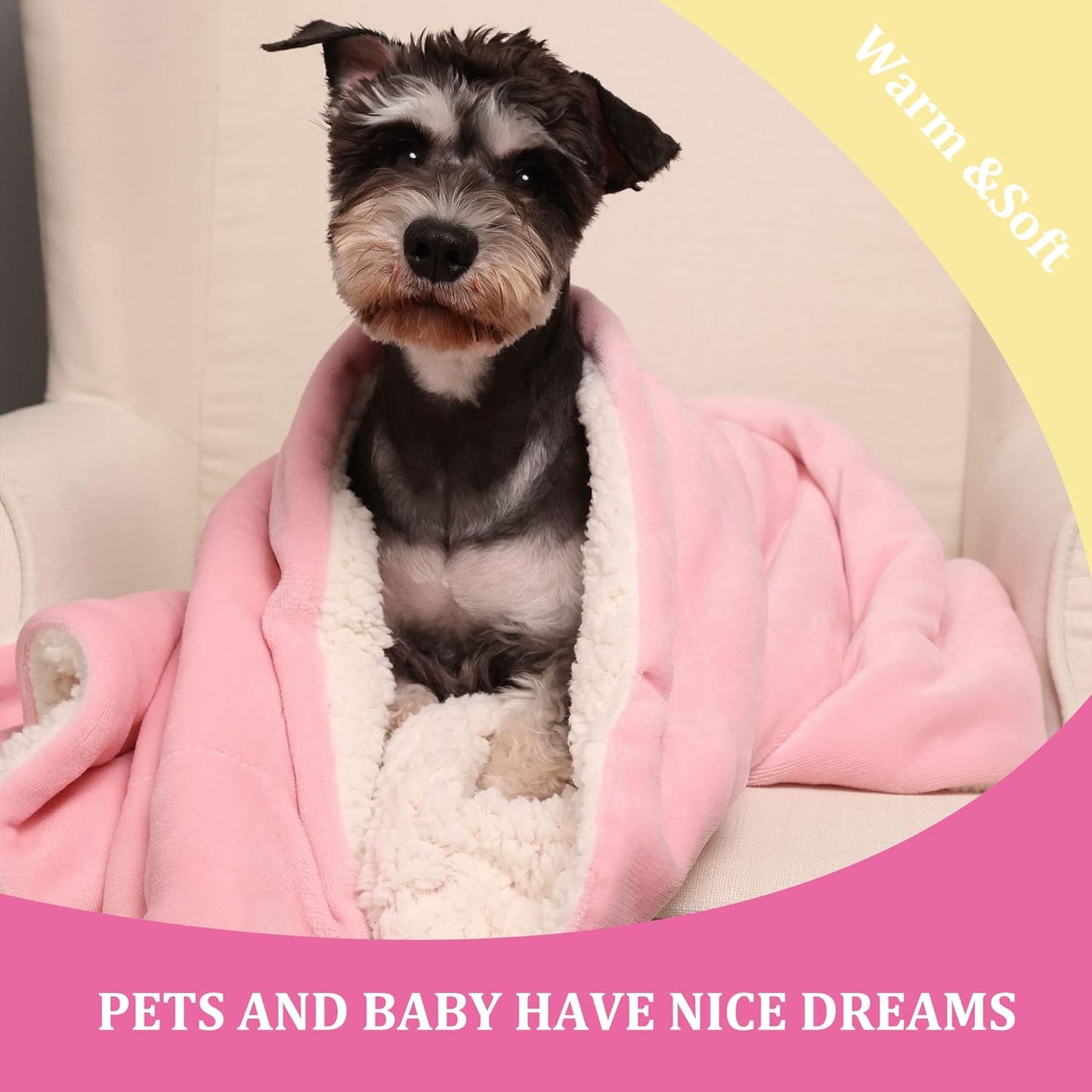 NANPIPER Baby Sherpa Blanket,Warm Toddler Throw Blanket,Soft Newborn Fleece Blanket for Winter (Pink,30x40 inches)