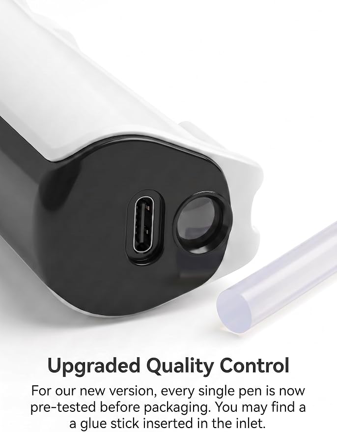 Cordless Glue Pen, Mini Hot Glue Gun, 6s Preheat, Automatic Glue Stick Feeding