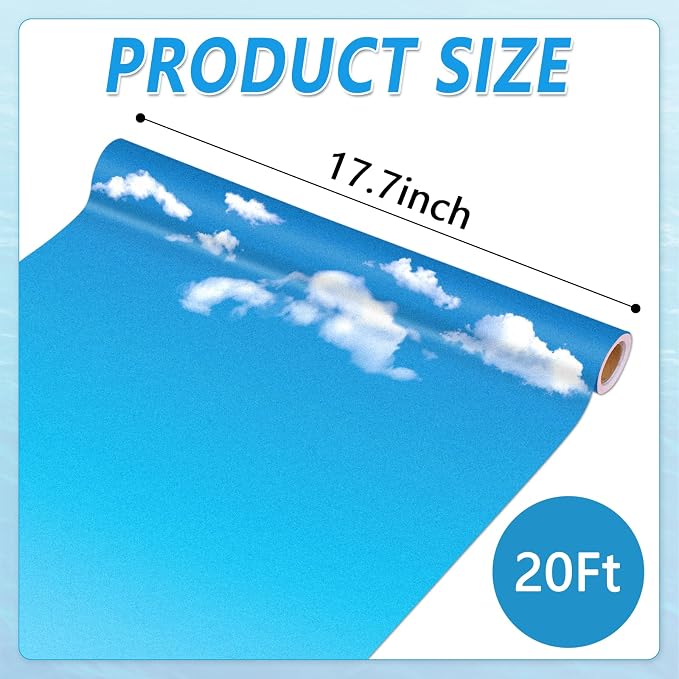 Qyeahkj 17.7in x 20ft Bulletin Board Paper Roll Bulletin Board Background Paper