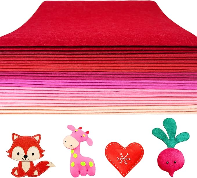24 Pcs 11.8 x 35.4 Inch Wool Blend Felt Sheets