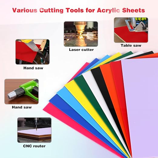 Adrattnay Acrylic Sheets 1/8 Thick, Opaque Colored Acrylic Panel