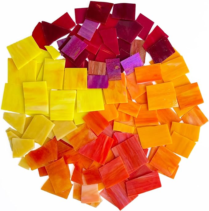 Stained Glass Scraps Sheets, Mosaic Tiles