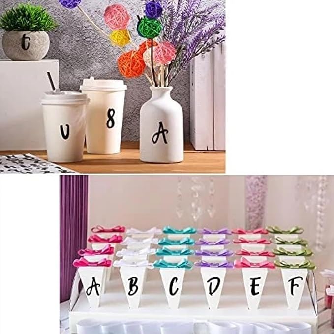 Outus 576 Pcs 8 Sheets Letters Stickers Vinyl Alphabet Number Decals Back to
