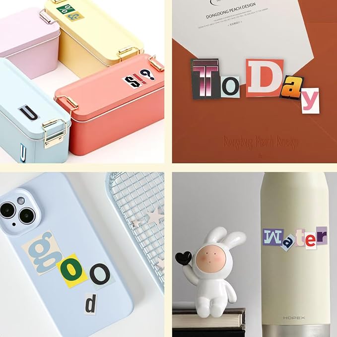 Retro Alphabet Letter Stickers Book