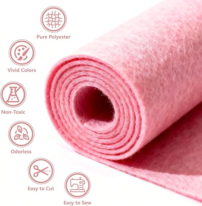 Felt Fabric 36'' X 36'' Large Felt Sheets Stiff Craft Felt by The Yard
