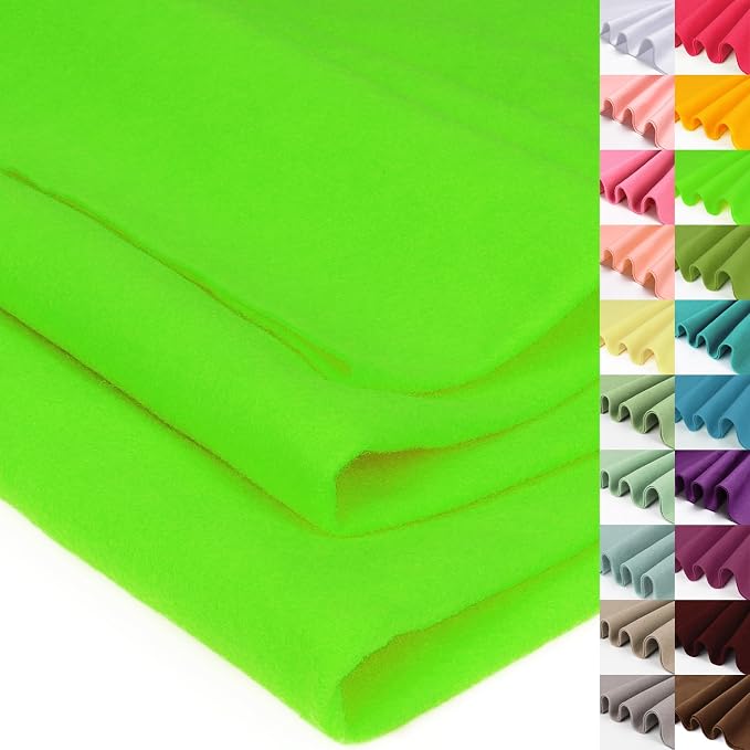 XSEINO Soft Felt Fabric, Large Single Piece, 36x108 Inch, 1.4mm Thick Neon