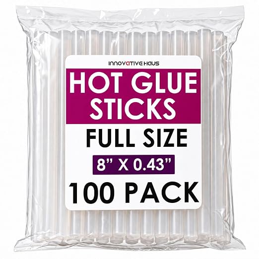 Innovative Haus Full Size Hot Glue Sticks Bulk 100 Pack