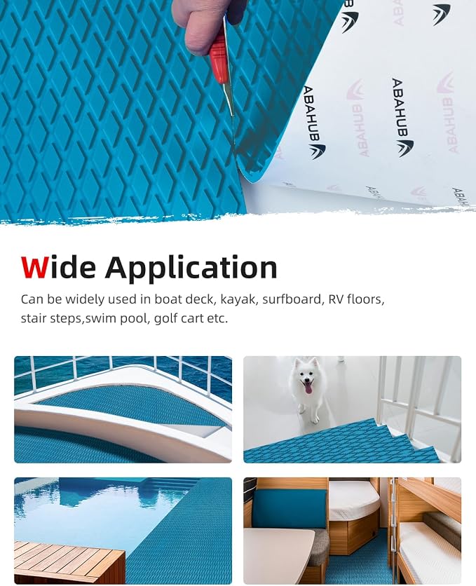 Abahub EVA Foam Boat Flooring Self-Adhesive Decking Surfboard Traction Pad |