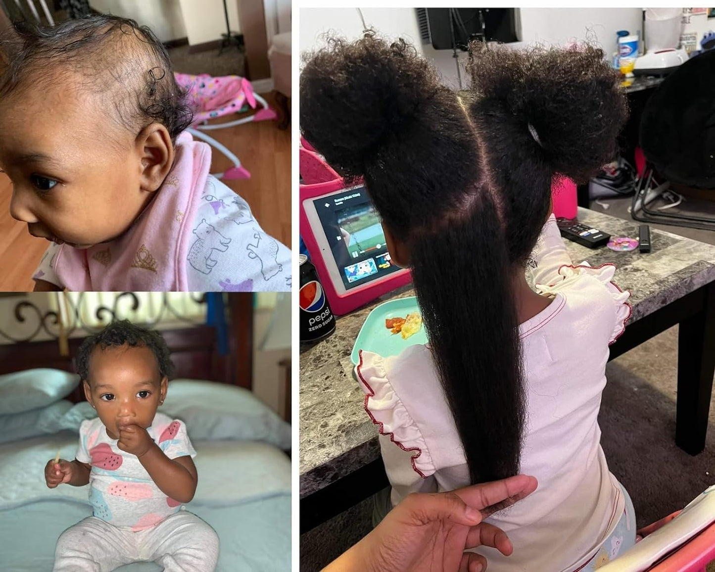 Natural Baby Kids Hair Care Products - Extra Strength Growing & Nourishing Serum with Black Seed Oil for Powerful Thick, Full Hair Growth