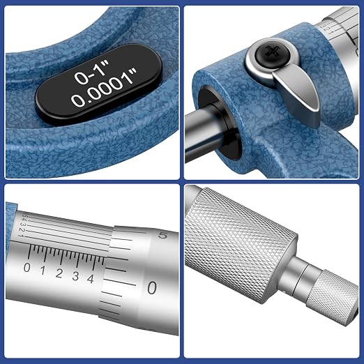 HDLNKAK 0-6 inch Outer Diameter Micrometer Set, 6-Piece high-Precision