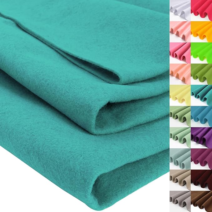 XSEINO Soft Felt Fabric, Large Single Piece, 36x108 Inch, 1.4mm Thick Jade