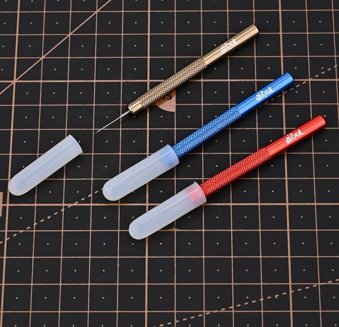 ANSAI 3-Piece 3 Colors Mini Precision Hobby Tool Set, Metal Applicator Needles