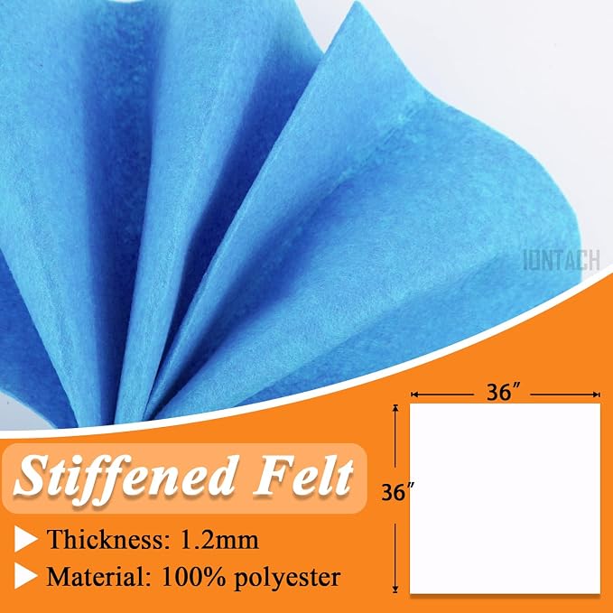 IONTACH 36" X 36" Stiff Felt Fabric 1.2mm Thick | Felt Sheet