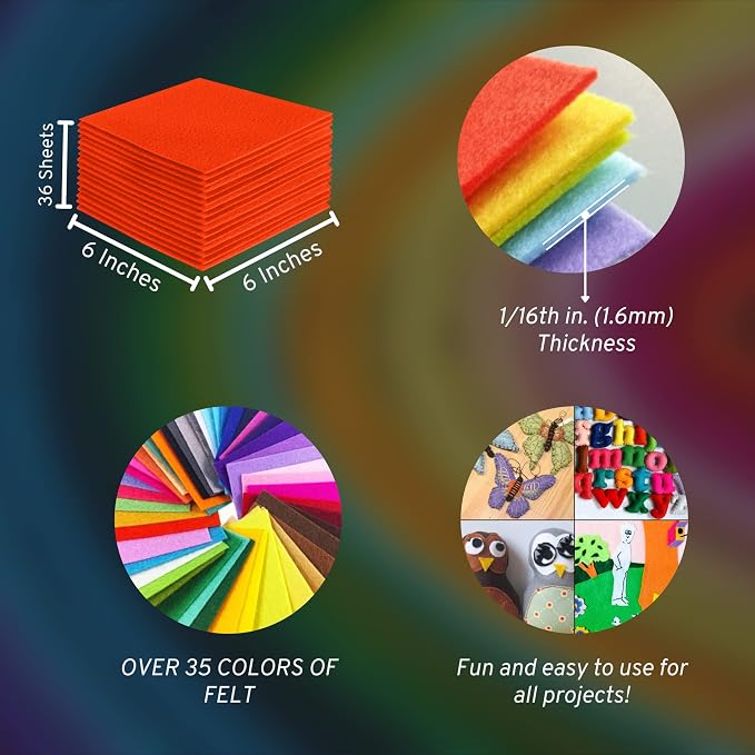 FabricLA Acrylic Felt Sheets for Crafts