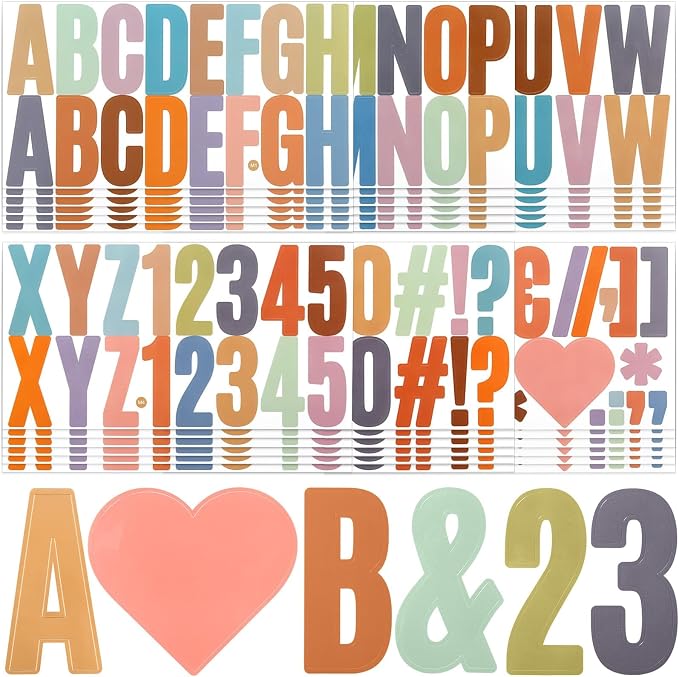 600 Pcs 36 Sheets Large Letter Stickers 2.5 Inch Self-Adhesive Letter Set