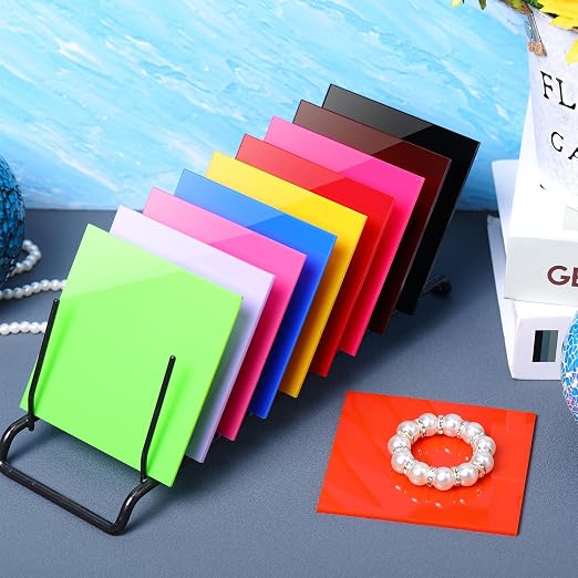Suzile 30 Pcs Colored Acrylic Sheets 1/8 Inch Thick
