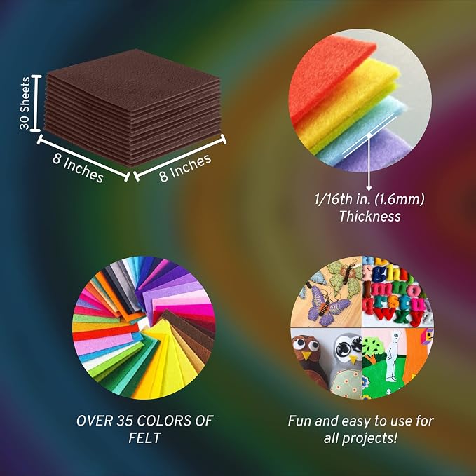 FabricLA Acrylic Felt Sheets for Crafts