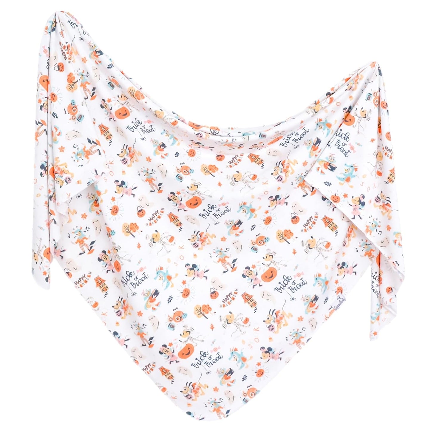 Copper Pearl Large Premium Knit Baby Swaddle Receiving Blanket 'Mickey Mouse's Boo Bash'
