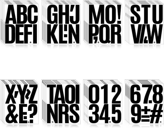 Letter Stickers, Mailbox Numbers, 4 Inch Waterproof Vinyl Alphabet | 4 Inch