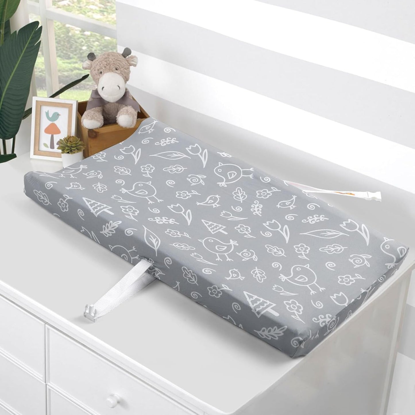 Premium Baby Changing Pad Cover 2 Pack - Soft, Comfortable & Safe (Bears and Birds)