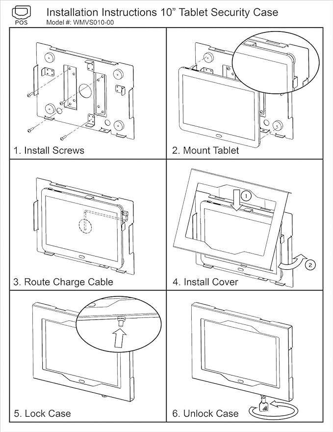 TABcare Locking Anti-Theft Metal Case for Samsung Galaxy TAB 3 4 10.1" Tablet for Kiosk, POS, Store, Show Display, Time Clock (TAB 3/4 10.1, White)