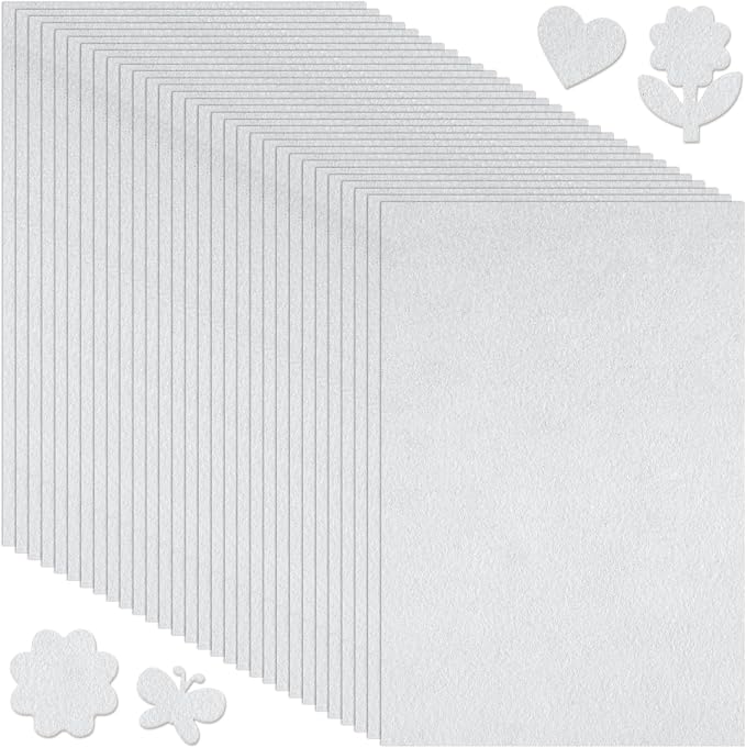 Morcheiong 50 Pcs Felt Fabric Soft Felt Fabric Sheet