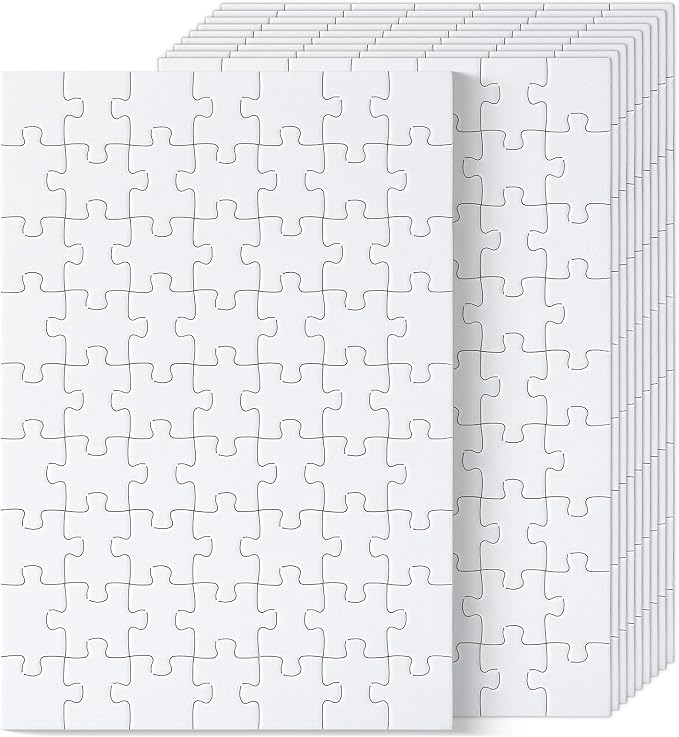 Mr. Pen- Blank Puzzle, 10 Pack, 63 Pieces/Pack, Arts & DIY Crafts