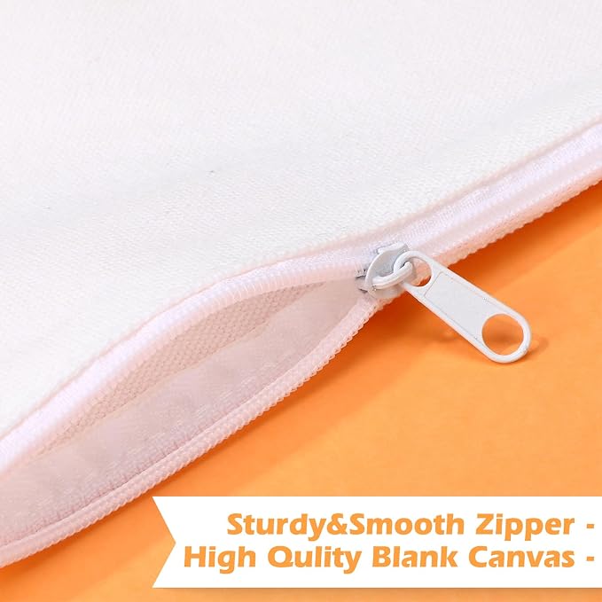Reginary 80 Pack Canvas Zipper Makeup Bags Bulk Pencil Pouches Blank DIY Craft