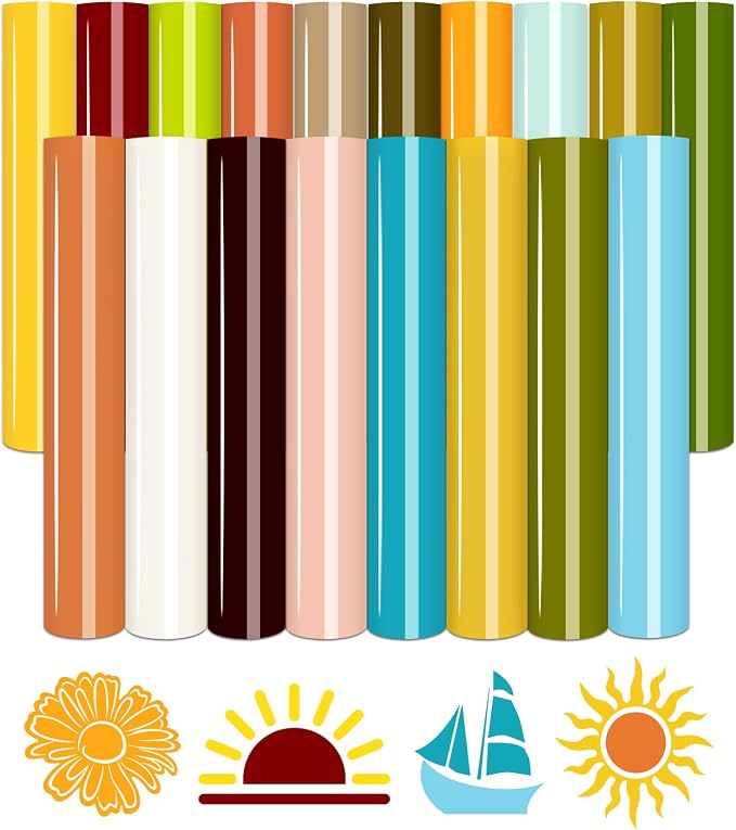 Tintnut Warm Fall Tone Heat Transfer Vinyl, easy cut & weed, stretch washable