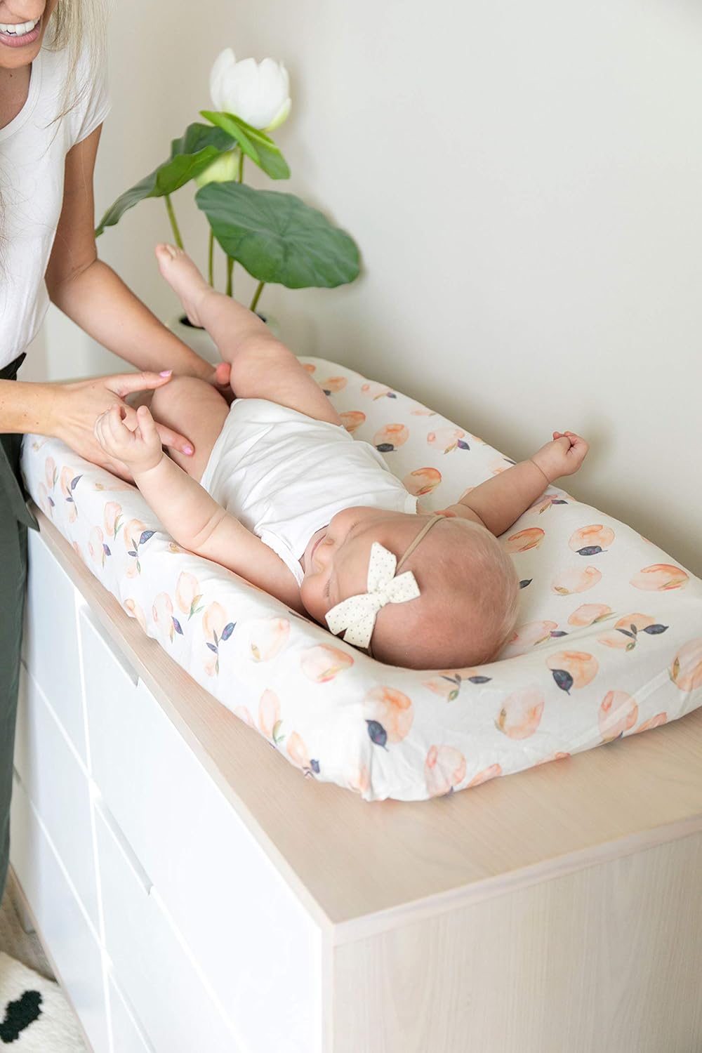 Copper Pearl Premium Knit Changing Pad Cover Soft, Stylish, and Universal Fit for All Standard Diaper Changing Pads, Trendy Design Changing Pad Covers, Caroline
