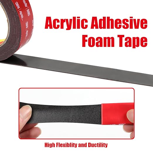 Double Sided Tape Heavy Duty, Waterproof Mounting Foam Tape, 16.5ft Length