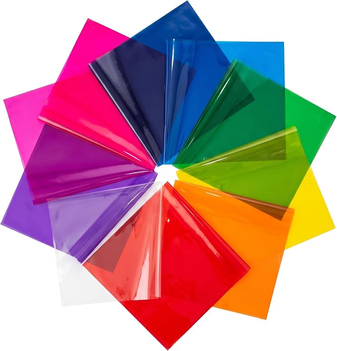 Colored Cellophane Sheets 210-Pack