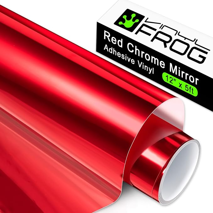 VINYL FROG Red Chrome Permanent Vinyl