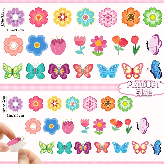 600Pcs Flower Foam Stickers Spring Butterfly Adhesive Stickers | Flower Decals