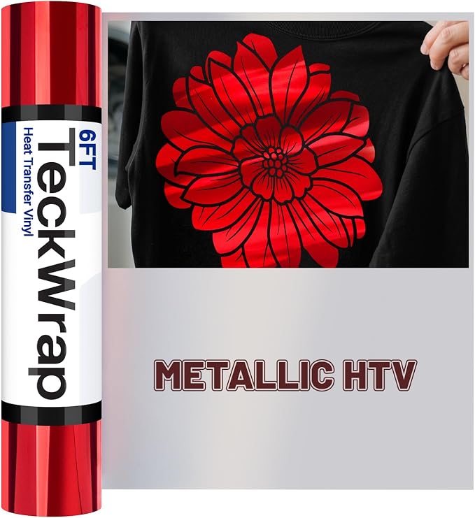 TECKWRAP Metallic Red Heat Transfer Vinyl