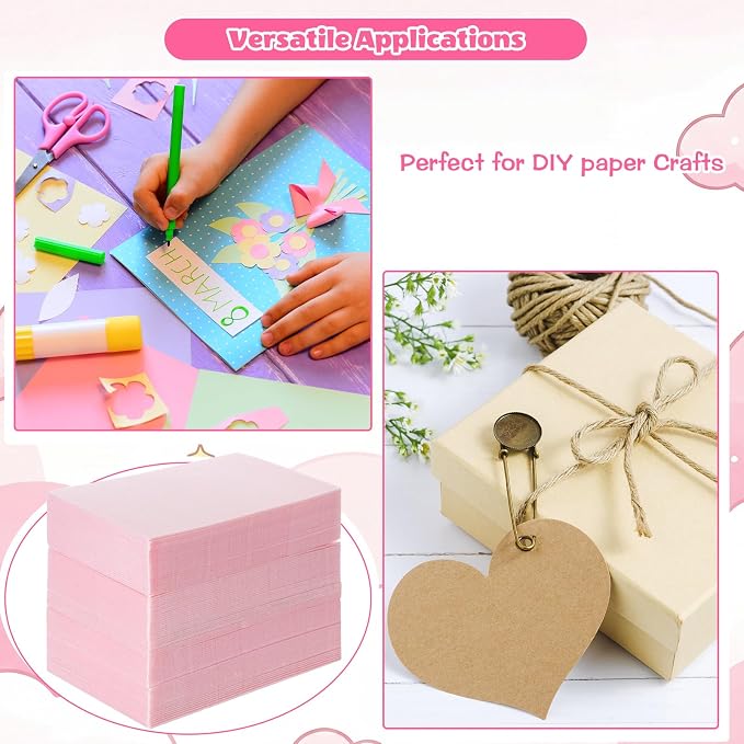 Cholemy 120 Pcs Foam Printing Plates 4 x 6 Inch Pink Foam Sheets 1/20 Inch