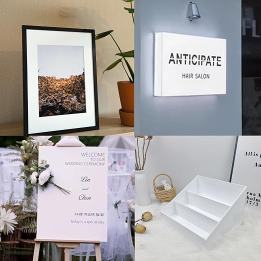 White Acrylic Sheets 18" x 24" x 1/8", 2 Pack Cranviech White Cast Plexiglass