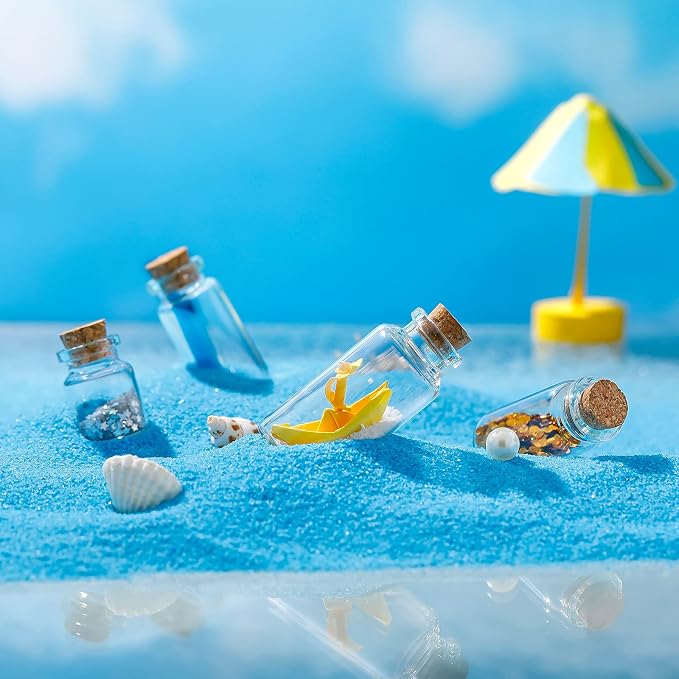 Geiserailie 45 Pcs Mini Glass Bottles