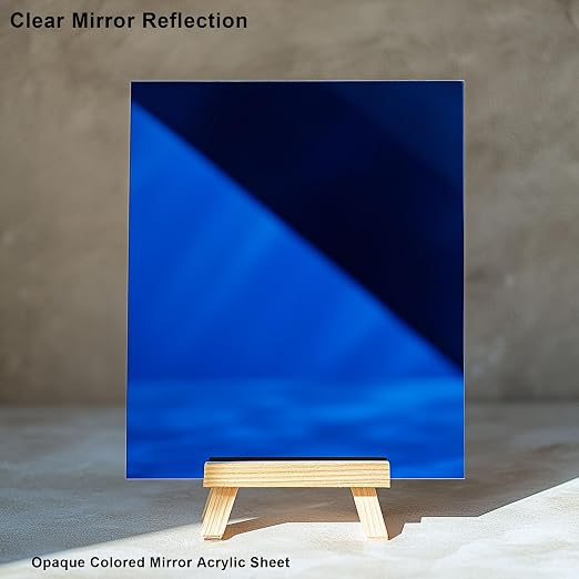 12x12 Inches Blue Mirror Acrylic Sheet – 2 Pcs Reflective Acrylic Panel