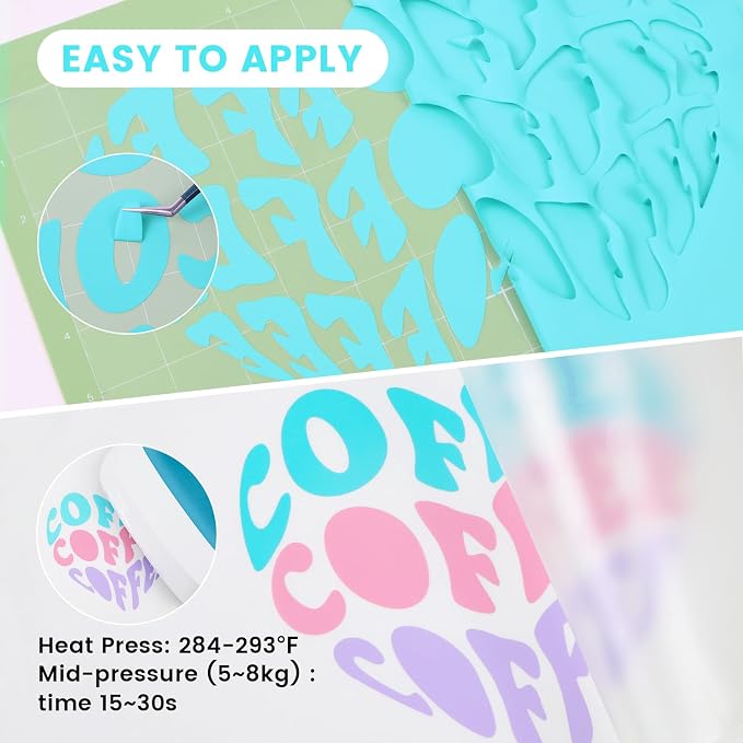 Heat Transfer Vinyl Light Mint Green 12In×20FT Iron on