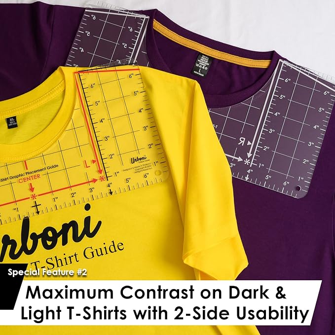 Standard Size - Tshirt Ruler Guide Vinyl Alignment, Shirt Measurement Tool