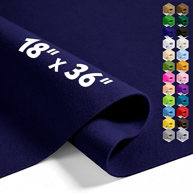 Navy Blue 18" X 36" Felt Fabric Sheet