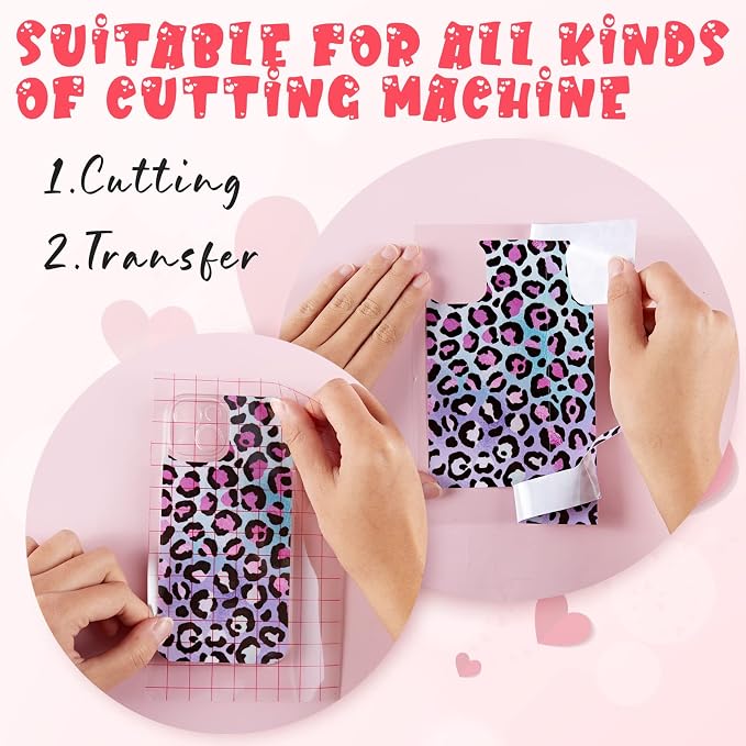 Tintnut Rainbow Leopard Permanent Vinyl 12x10in 10 Sheets Adhesive Vinyl |