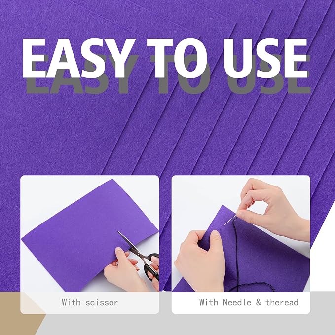 HaoFeiJH Purple Felt Fabric Sheets